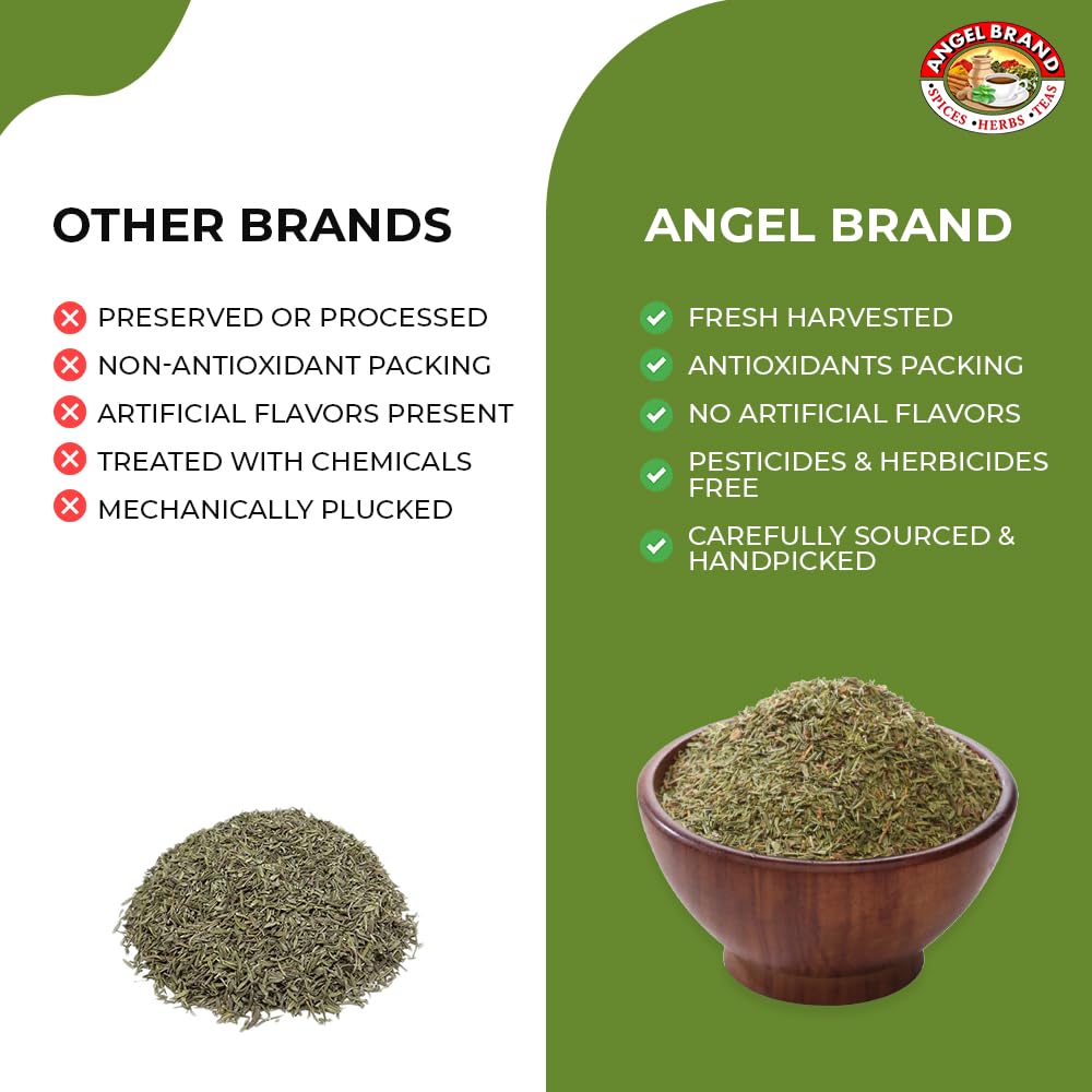 Angel Brand Dried Thyme Leaves Seasoning - 0.75 oz Bottle for Cooking, Soups, Sauces, Marinades