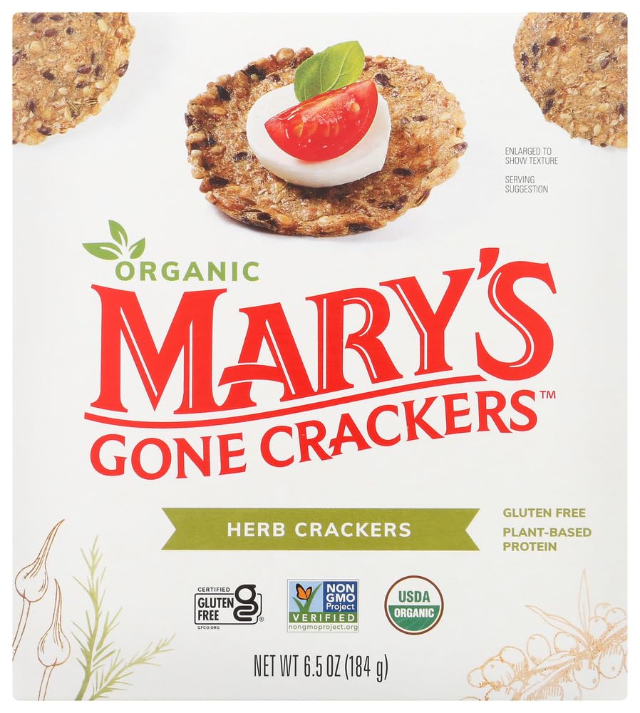 Marys Gone Crackers - Organic Crackers Herb - 6.5 oz (pack of 2)