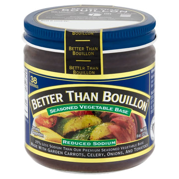 Better Than Bouillon All Natural Reduced Sodium Vegetable Base, Made With Seasoned Vegetables, Makes 9.5 Quarts Of Broth, 38 Servings 8 Ounce (Pack Of 1)