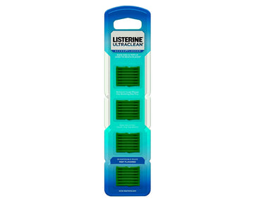 Listerine Ultraclean Access Flossers Disposable Heads Fresh Mint Crystals 28 Each (Pack Of 4)