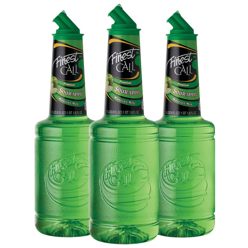 Finest Call Premium Sour Apple Martini Drink Mix, Pack of 3, 33.8 Fl Oz