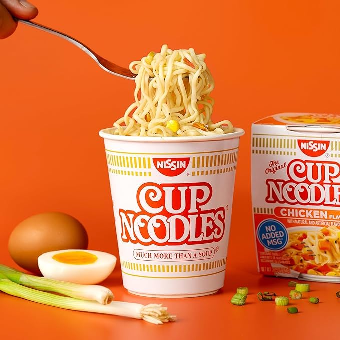 Cup Noodles Ramen Noodle Soup, Chicken Flavor,(Pack Of 12) 2.25 Oz