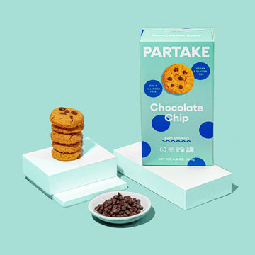 Gluten Free Soft Chocolate Chip Cookies By Partake | Vegan Cookies (5.5Oz, 6 Packs) | No Peanuts, Soy, Dairy, Tree Nuts | Safe School Snack