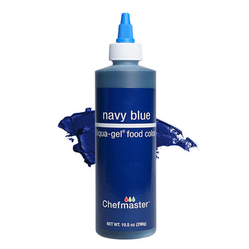 Chefmaster Navy Blue Liqua-Gel® Food Coloring | Vibrant Color | Professional-Grade Dye For Icing, Frosting, Fondant | Baking & Decorating | Fade-Resistant | Easy-To-Use | Made In Usa | 10.5 Oz