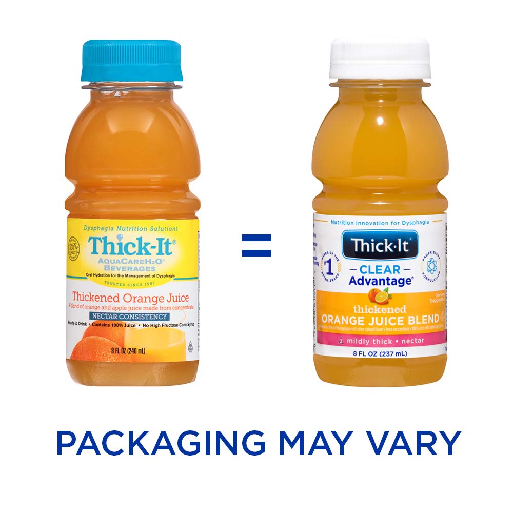 Thick-It Clear Advantage Mildy Thick Orange Juice, Nectar Consistency, Ready-to-Drink, Digestible Swallowing Aid, Hydration on t