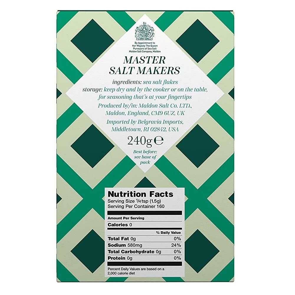 Maldon Sea Salt Flakes, 8.5 oz (Pack of 2), Model MS01, Gourmet Cooking Salt