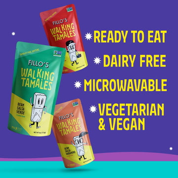 Fillo'S Walking Tamales, Savory Variety Pack Of 7, Ready-To-Eat, Delicious, Gluten-Free, Preservative-Free, Vegan Friendly, Micr