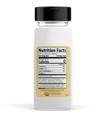 Unpretentious No Sodium Salt Substitute, 1.3 Lb, Potassium Chloride, Salty Taste, Fine Grain