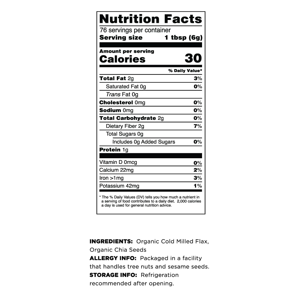 Terrasoul Superfoods Organic Flax Chia Blend, 16 Oz - Superseed Boost For Energy & Wellness