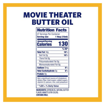 Kernel Season s Movie Theater Popcorn Oil, Butter, 13.75 Ounce (Pack of 6)