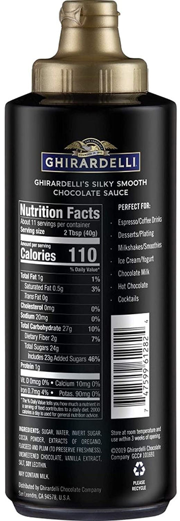 Ghirardelli Chocolate Chocolate Flavored Sauce Squeeze Bottle, 16 fl. oz.