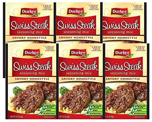Durkee Swiss Steak Seasoning Mix, 1.37 Ounces, Pack Of 6