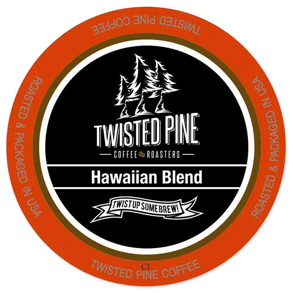 Twisted Pine Coffee Hawaiian Kona Blend Medium Roast K-Cup Pods, 24 Count