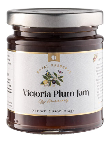 Gourmanity Victoria Plum Jam, Sweet and Flavorful, Delicious Plum Preserves, Great on Toast and Scones, High Fruit Content, Non
