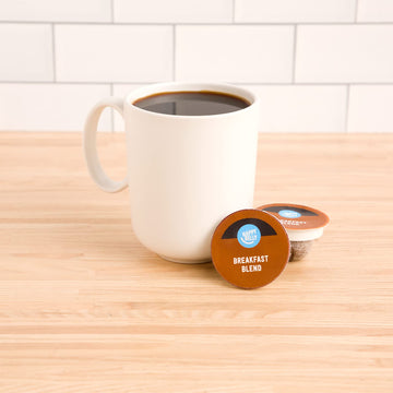 Happy Belly Breakfast Blend Coffee Pods, Light Roast, 96 Count, Compatible with K-Cup Brewer