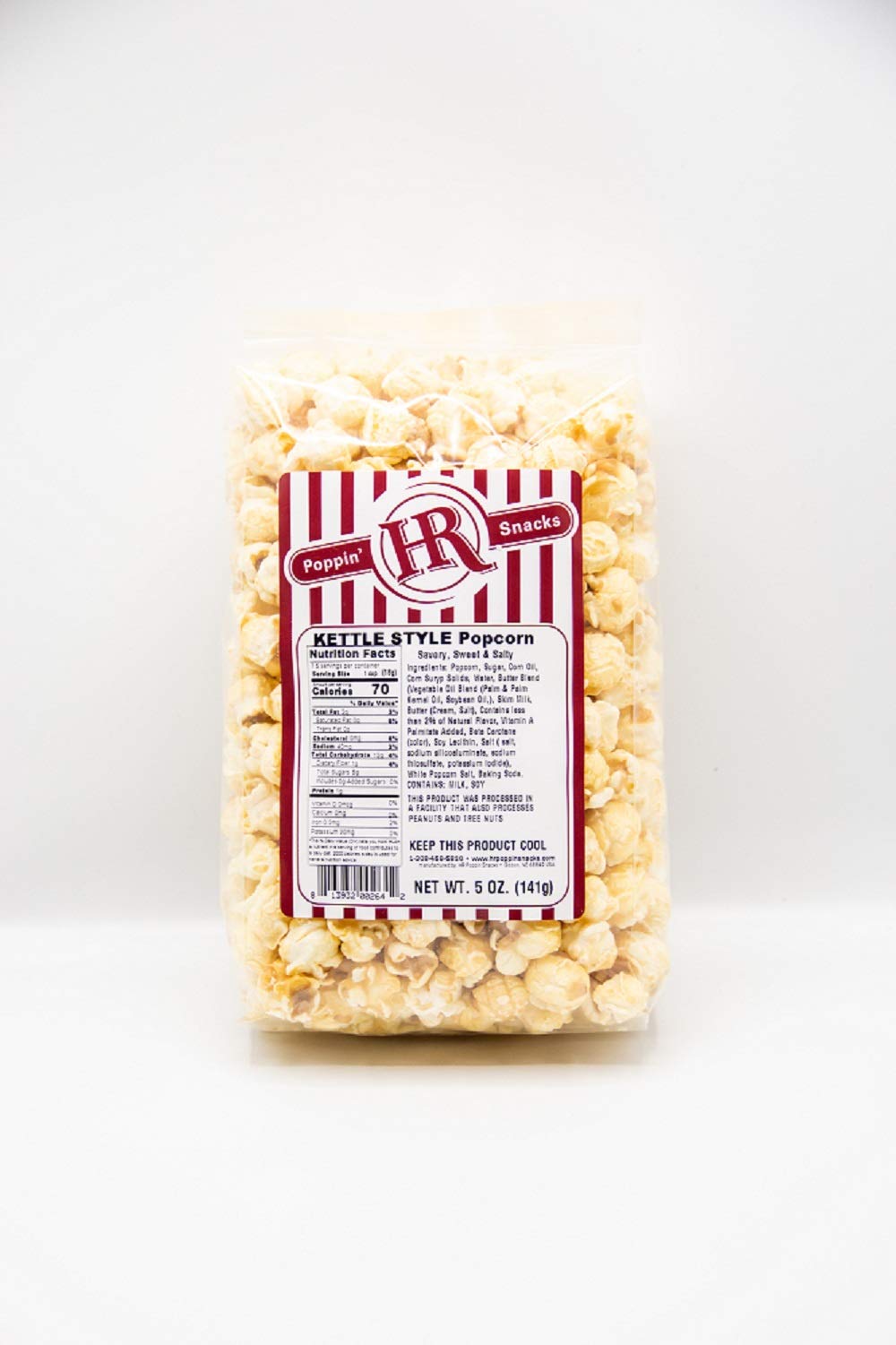 Kettle Corn Popcorn Hr Poppin' Snacks - Made In Usa - Made In Nebraska - 100'S Of Flavors To Choose From - Nebraska Popcorn - Pr