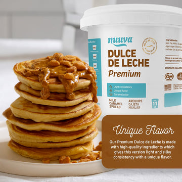 Nuuva Foods Enhanced Dulce De Leche – Authentic Creamy Caramel Spread – Perfect For Desserts, Baking, And Spreading, Caramel, Carmel Syrup, Dulce De Leche Syrup - 11 Lbs