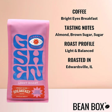 Bright Eyes Breakfast - Roasted By Goshen Coffee Roasters - Whole Bean Coffee - 12 Ounce Bag