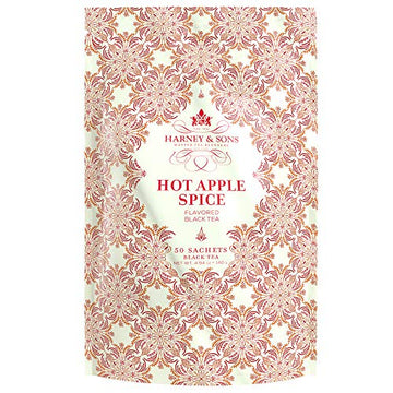 Harney & Sons Hot Tea Sachets, Apple Spice, 50 Count, Model 20-0541