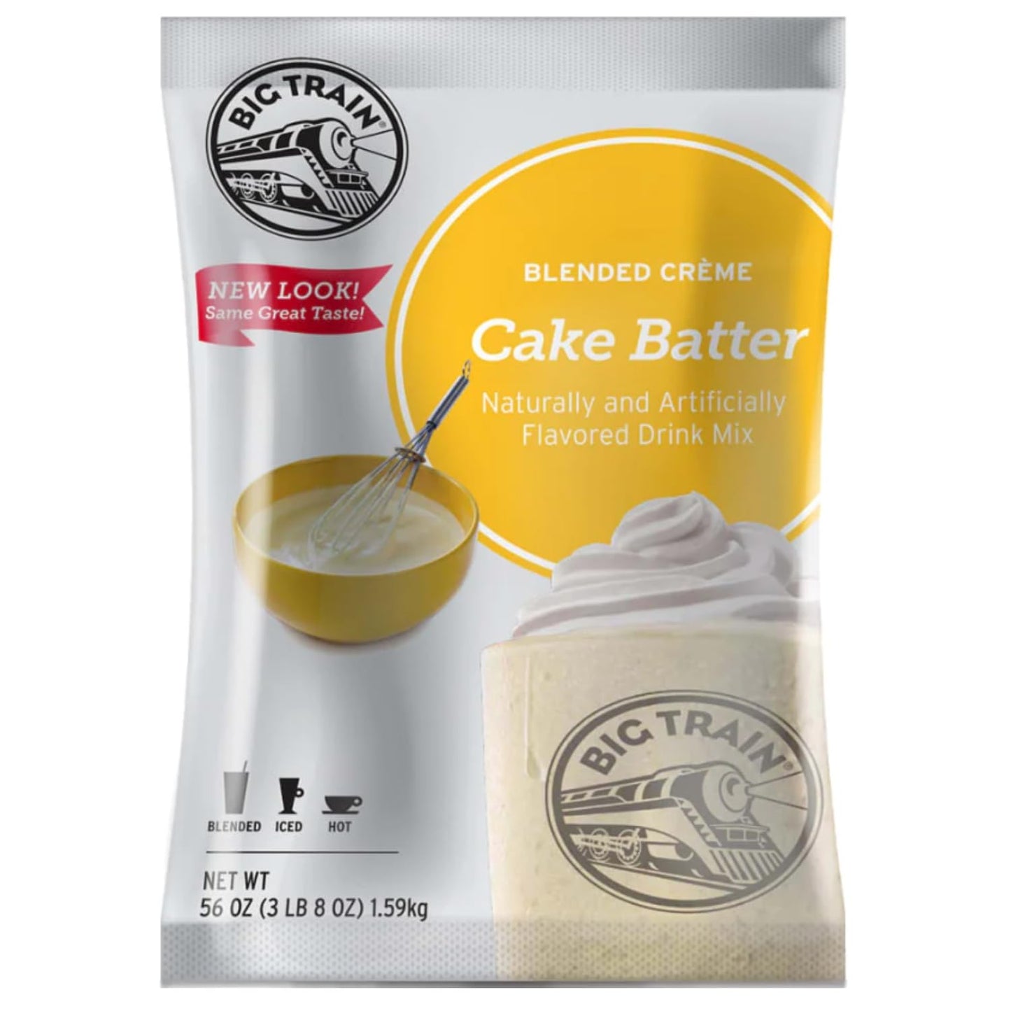 Big Train Cake Batter Blended Crème Beverage Mix, 3.5 Pound (Pack Of 1)