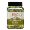 Pride Of India Fennel Seed Whole Gourmet Spice - Fresh & Aromatic - 8 oz Medium Dual Sifter Jar - GMO/Gluten Free
