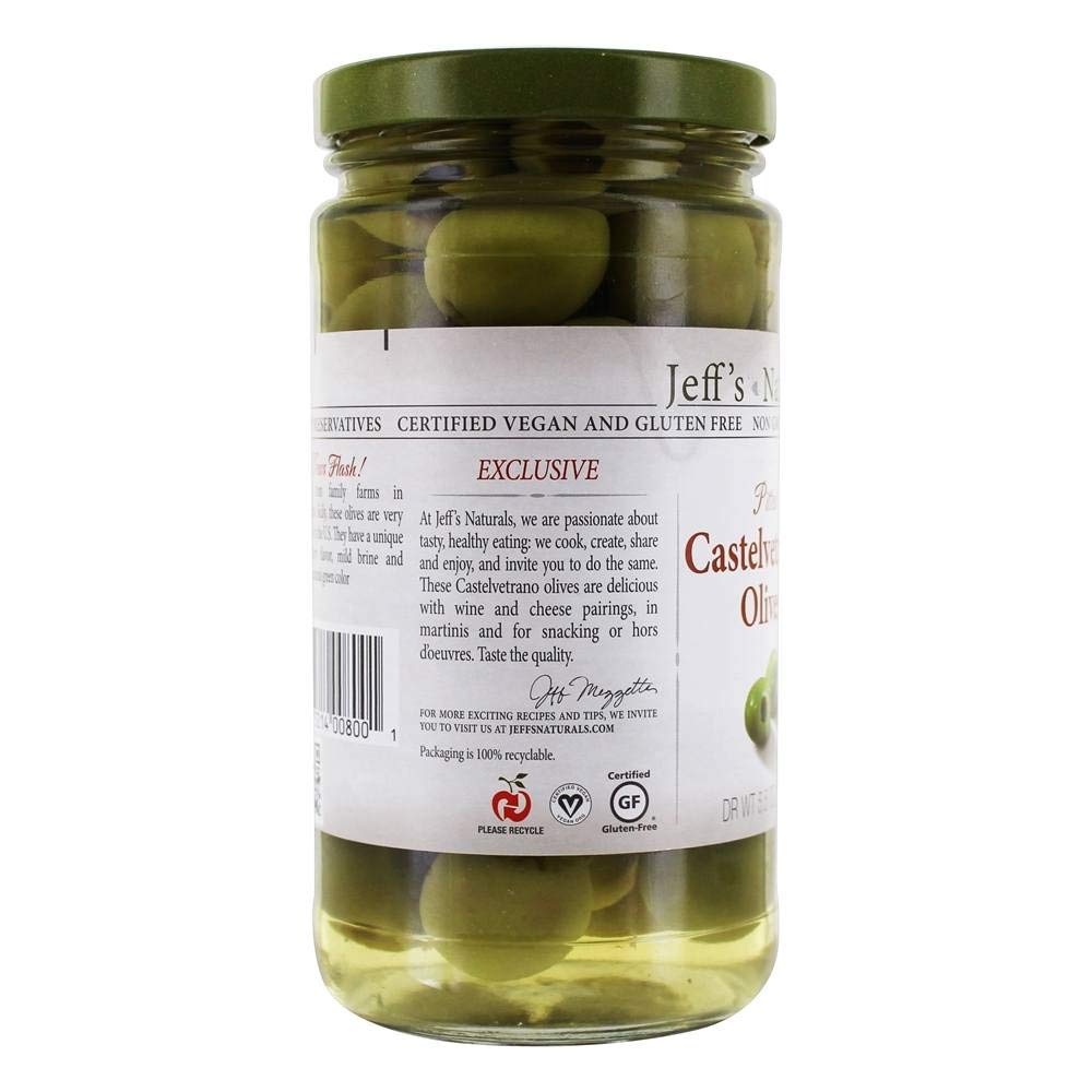 Jeffs Naturals Olives Pitted castevetrno 5.5 oz