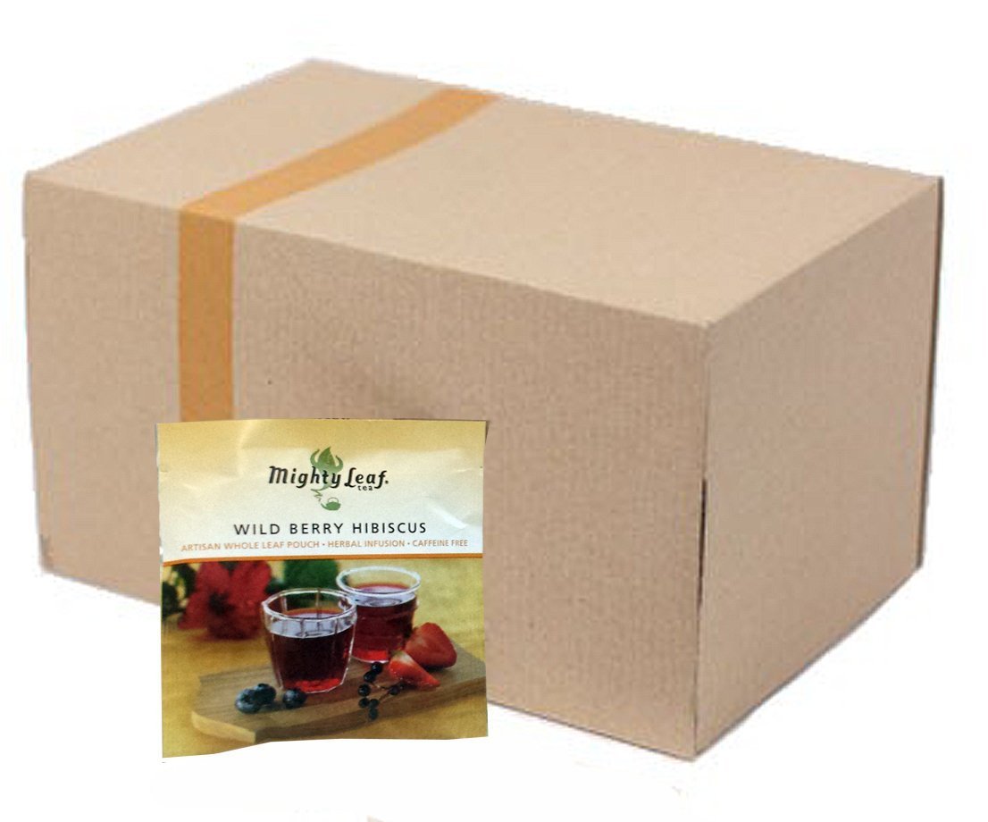 Mighty Leaf Wild Berry Hibiscus Herbal Tea, Caffeine-Free, Packed In Silk Bags, 100 Count