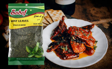 Sadaf Dried Mint Leaves Cut - Kosher, Halal, 2 Oz - Dark Green, No Stems - 11-1310