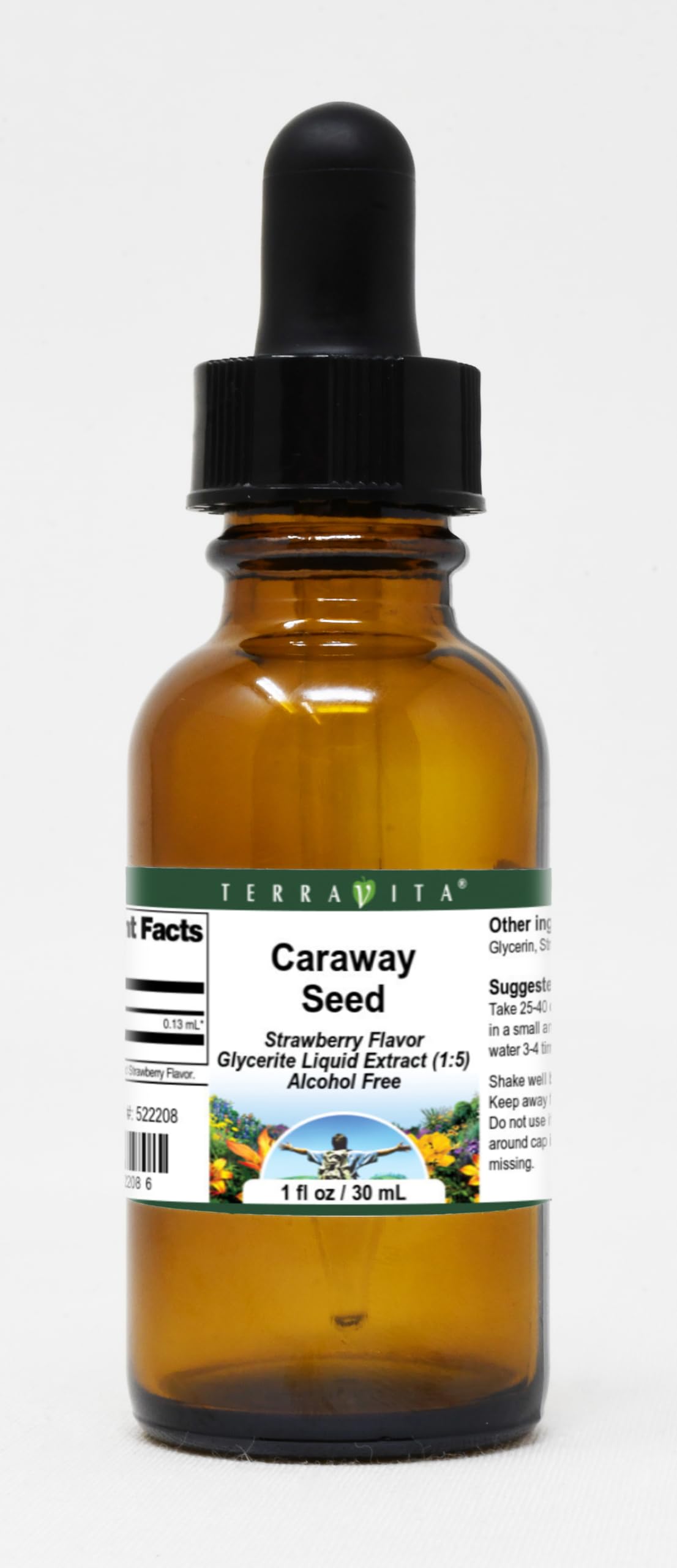 Caraway Seed Glycerite Liquid Extract (1:5) - Strawberry Flavored (1 oz, ZIN: 522208)