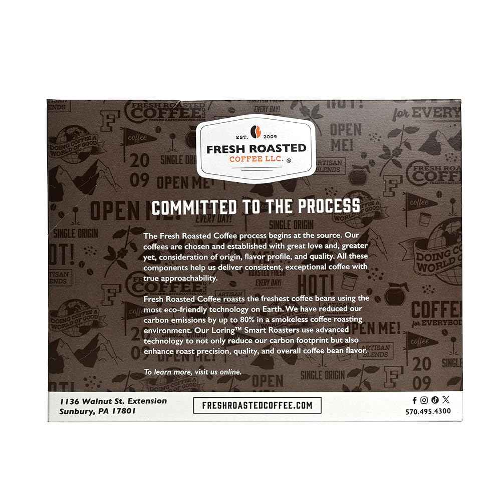 Fresh Roasted Coffee, Caramel, Flavored Coffee Pods, 24 Count