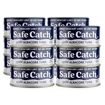 Safe Catch Wild Albacore Tuna Canned Low Mercury Can Tuna Fish Steak Gluten-Free Keto Food Non-Gmo Kosher Paleo-Friendly High Pr