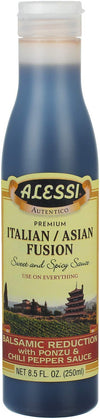 Alessi Balsamic Vinegar Reduction, Autentico From Italy, Ideal On Caprese Salad, Fruits, Cheeses, Meats, Marinades (Italian & Asian Fusion, 8.5 Fl Oz (Pack Of 6))
