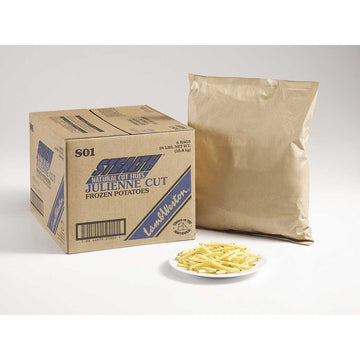 Lamb Weston Stealth Skin On Juliennes French Fry, 4 Pound -- 6 per case.
