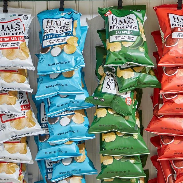 Hal's New York Kettle Cooked Jalapeno Potato Chip Crisps, Gluten Free, 2 Oz (Pack of 6)