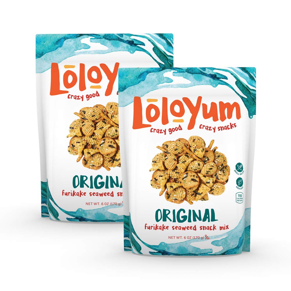 Loloyum Furikake Seaweed Snack Mix (Original, 6Oz X 2 Packs)