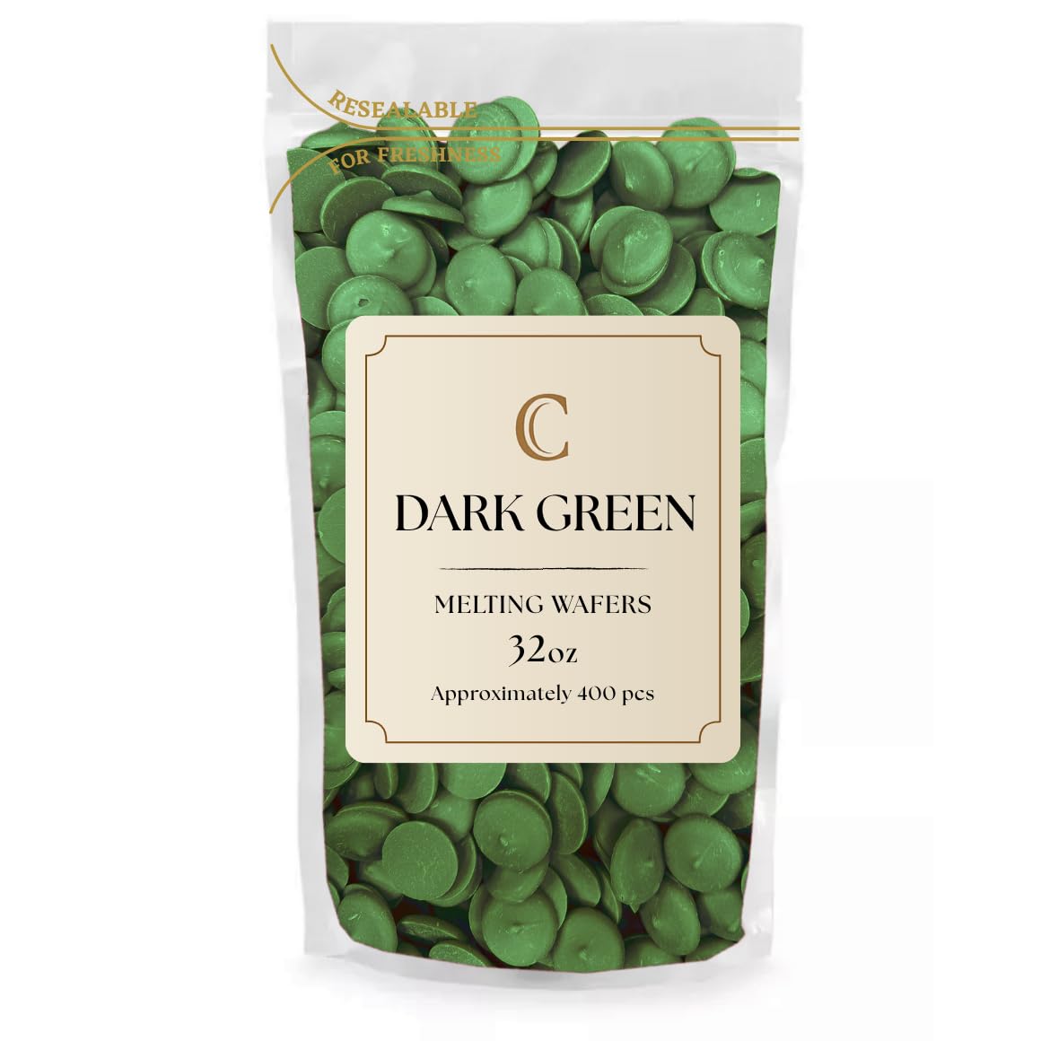 Kidu Merckens Chocolate Melting Wafers Bulk Bag Perfect For Dipping Deserts Baking And More (2 Pound Dark Green)