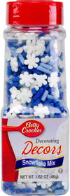 Signature Brands Betty Crocker Sprinkles 1.6oz, Snowflake Mix