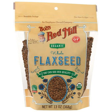 Bobs Red Mill Organic Flaxseeds, 13Oz (Pack Of 4) - Non Gmo, Vegan, Paleo Friendly, Keto Friendly, Raw, Sproutable, Kosher