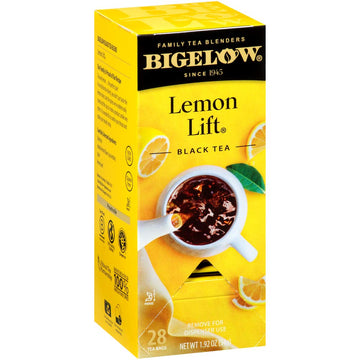 Bigelow Lemon Lift Black Tea Bags 28-Count Box (Pack Of 3) Lemon Flavored Black Tea Naturally & Artificially Flavored