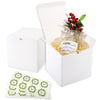 Frantis White Gift Boxes 24 Pack 4X4X4 Inch Small Gift Boxes With Lids For Party Gift Boxes, Ornament Boxes, Christmas Gift Boxe