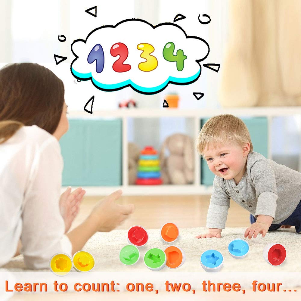 Cpsyub Egg Toys For Toddlers 1-3, Easter Eggs Learning Toys For 1, 2, 3 Year Old Girlsboys, Montessori Egg Matching Toy Educatio