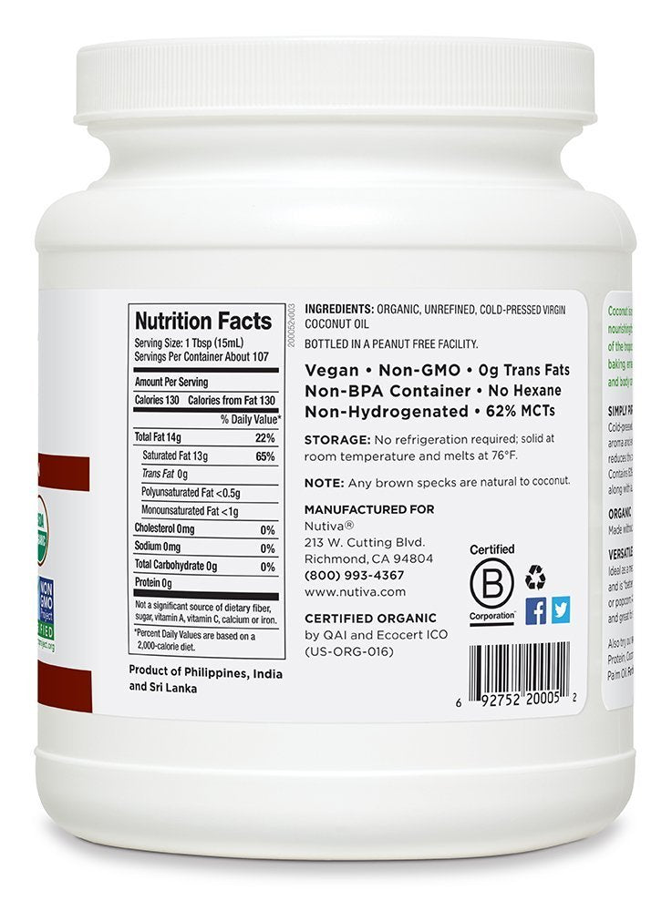 Nutiva Oil Ccnt Vrgn Org