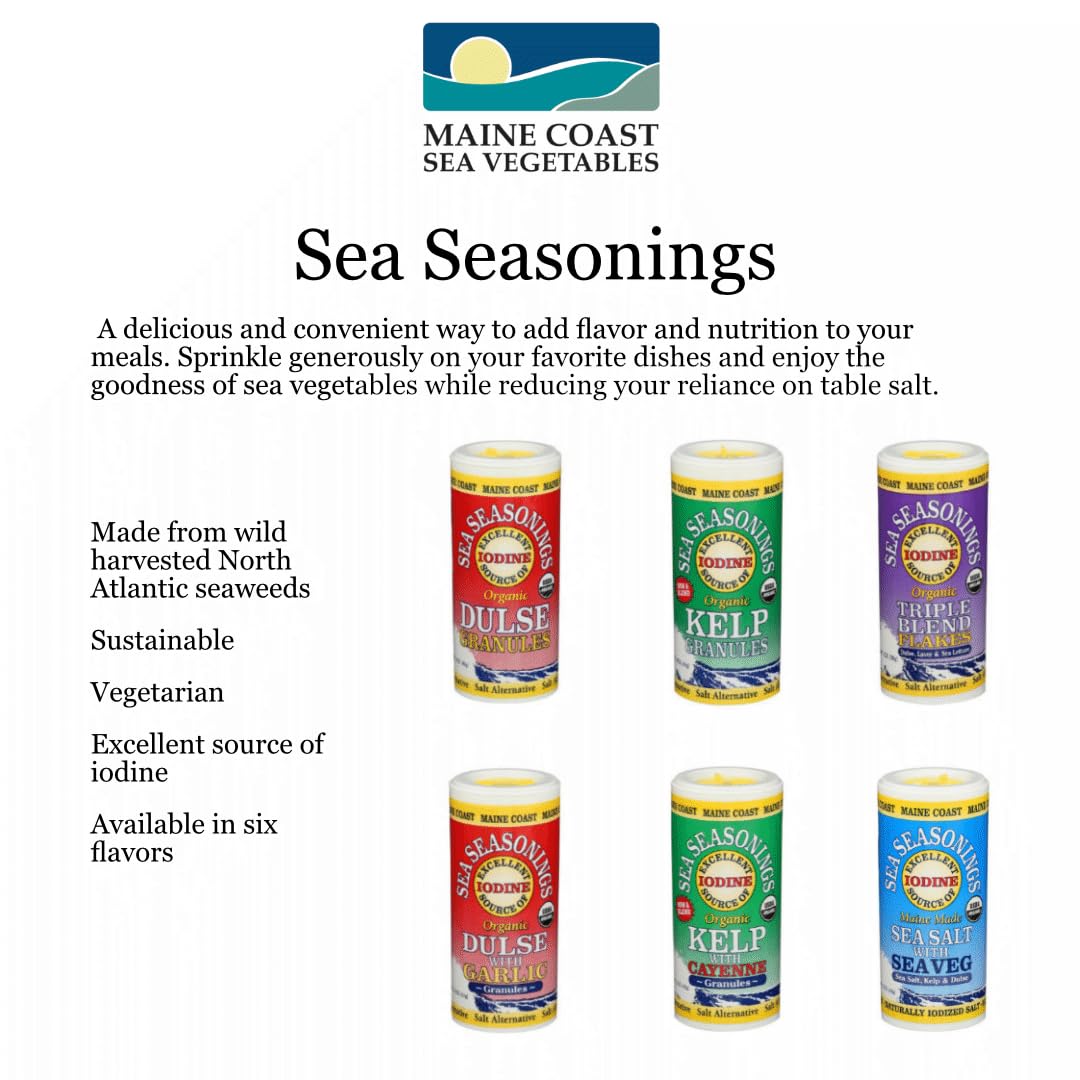Kelp Granules Blend with Cayenne - Sea Seasonings Shaker - Organic