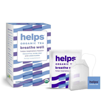 Helps Teas | Helps Breathe Well Tea | Organic Herbal Blend Of Eucalyptus, Thyme, Tila And Mint That Clear Your Sinuses And Stren