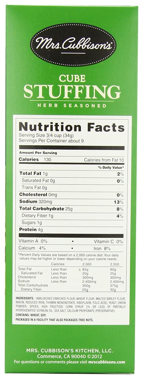 Mrs. Cubbison'S Herb Seasoned Cube Stuffing (10 Ounce (Pack Of 3))