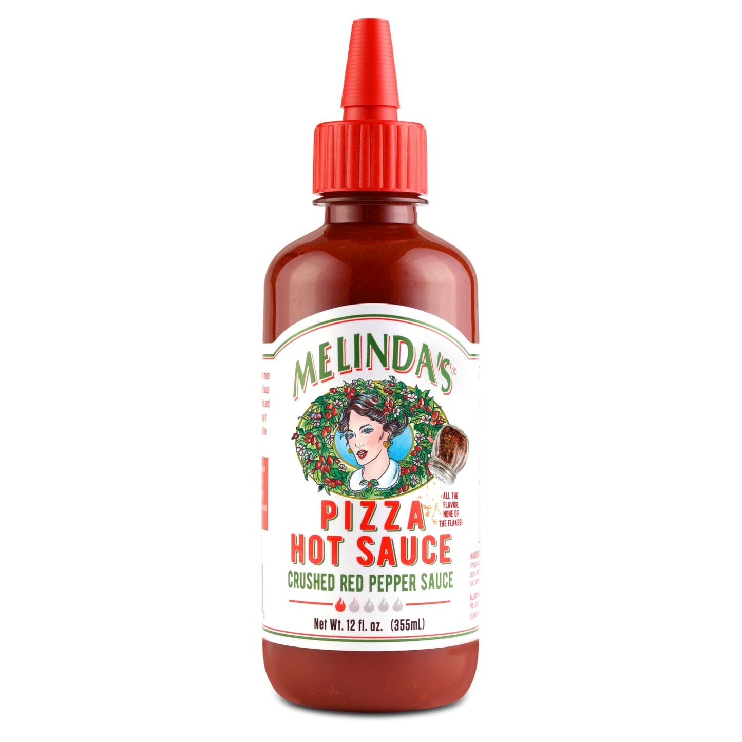 Melindas Pizza Hot Sauce - Crushed Red Pepper Sauce Made with Fresh Ingredients, Cayenne Peppers, Garlic, Tomatoes - Gourmet Spi