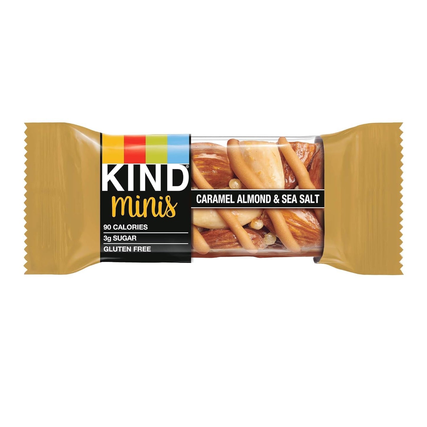 KIND Mini Bars, Dark Chocolate Nuts & Sea Salt/Caramel Almond & Sea Salt, Gluten Free, 100 Calories, Low Sugar, 80 Count
