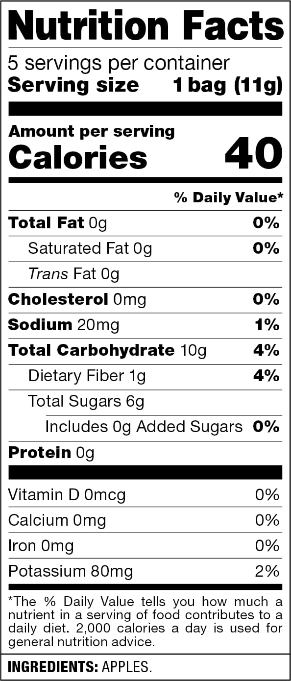 Harvest Snaps Kids Crispy Fruit Snack Bags (6 Pouches Of 5 Snack Bags) (Crispy Apples)