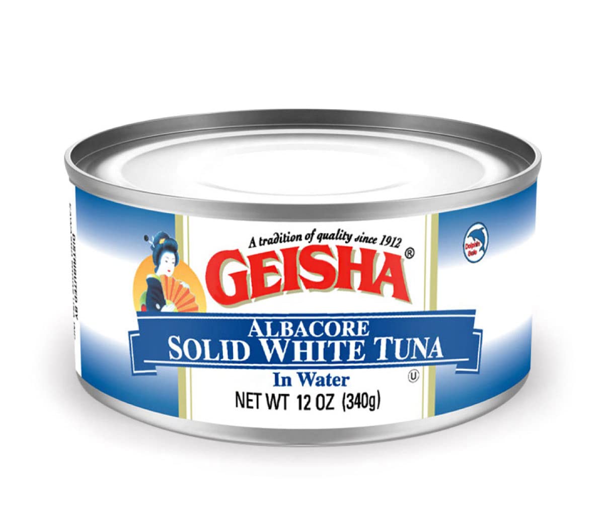Geisha Solid White Tuna In Water 12Oz(Pack Of 24) Canned Albacore Tuna | No Trans Fat - No Sugar Added - Kosher Certified - Gluten Free - Omega 3 - Good Source Of Protein