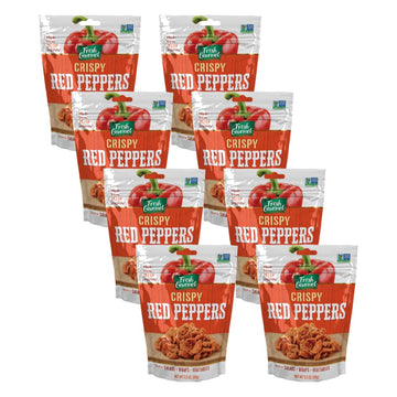 Fresh Gourmet Crispy Red Peppers Crunchy Snack and Salad Topper (3.5 Ounce (Pack of 8))